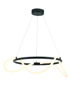 ΚΡΕΜΑΣΤΟ ΦΩΤΙΣΤΙΚΟ LED 36W 3000K 2100LM KYMA ΜΑΥΡΟ ΜΕΤΑΛΛΙΚΟ IP20 D60XH230CM ACA – ZM36LEDP60BK