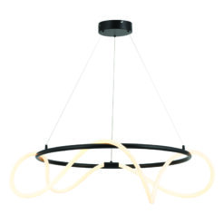 ΚΡΕΜΑΣΤΟ Φ/Σ LED 60W 3000K 3400LM KYMA ΜΑΥΡΟ ΜΕΤ/ΚΟ IP20 D80XH230CM ACA – ZM36LEDP80BK