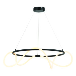 ΚΡΕΜΑΣΤΟ Φ/Σ LED 60W 3000K 3400LM KYMA ΜΑΥΡΟ ΜΕΤ/ΚΟ IP20 D80XH230CM ACA – ZM36LEDP80BK