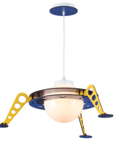 ACA DECOR   κρεμαστό παιδικό φωτιστικό 1xE27 σε μπλε κίτρινο λευκό χρώμα – ZM681P61