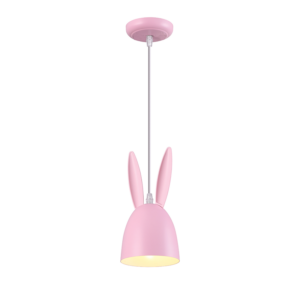 ACA DECOR  κρεμαστό φωτιστικό παιδικό 1Ex27 ( κουνελάκι ) σε ροζ χρώμα – ZM71P12P