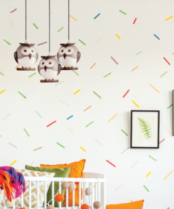 ACA DECOR  – Κρεμαστό Φωτιστικό 1ΧΕ14 Μπλε Πλαστικό Κουκουβάγια 15Χ13,5ΧΗ80cm
