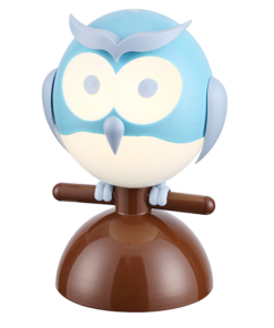 ACA DECOR – Επιτραπέζιο Φωτιστικό 1ΧΕ14 Μπλε Πλαστικό Κουκουβάγια 15Χ13,5ΧΗ23cm