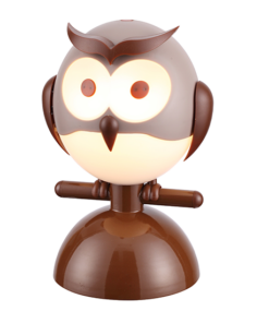 ACA DECOR – Επιτραπέζιο Φωτιστικό 1ΧΕ14 Καφέ Πλαστικό Κουκουβάγια 15Χ13,5ΧΗ23cm