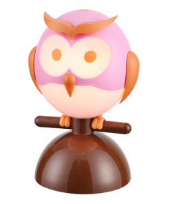 ACA DECOR – Επιτραπέζιο Φωτιστικό 1ΧΕ14 Ροζ Πλαστικό Κουκουβάγια 15Χ13,5ΧΗ23cm