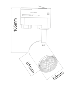 LED Φωτιστικό Ράγας Τριφασικό 4 Καλωδίων Λευκό 7W ACA 24° 540lm Φυσικό 4000K ACA – ZUNO740W4