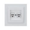 ΠΡΙΖΑ DATA CAT 6 RJ 45 ΔΙΠΛΗ ΛΕΥΚΗ EUROLAMP – 152-10141