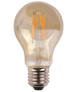 ΛΑΜΠΑ ΚΟΙΝΗ LED CROSSED FILAMENT 7W E27 2400K 220-240V GOLD GLASS DIMMABLE EUROLAMP – 147-78760