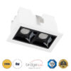 GloboStar® LUMINAR SUPERIOR 60317 Χωνευτό LED Spot Downlight TrimLess 4W 540lm 36° AC 220-240V IP20 Μ7.5 x Π4.3 x Υ4.5cm – Λευκό με Μαύρο Κάτοπτρο – Θερμό Λευκό 2700K – Bridgelux High Lumen Chip Gen2 – TÜV Certified Driver – 5 Years Warranty