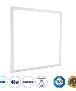 GloboStar® 60368 Χωνευτό LED Panel Linear Frameless Super Slim 60x60cm 48W 5760lm 120° CRI≥85Ra AC 220-240V IP44 Μ60 x Π60 x Υ1.5cm – Ψυχρό Λευκό 6000K – TÜV Certified Driver – 5 Years Warranty