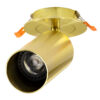 GloboStar® LEO 60352 Χωνευτό Κινούμενο Στρόγγυλο Φωτιστικό Σποτ Αλουμινίου με Ντουί GU10 AC 220-240V IP20 Φ6 x Υ17cm – Χρυσό Πλατίνα – 5 Years Warranty