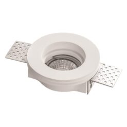ΣΠΟΤ ΓΥΨΙΝΟ ΜΟΝΟ ΣΤΡΟΓΓΥΛΟ GU10 Φ100×40 EUROLAMP 147-53201