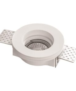 ΣΠΟΤ ΓΥΨΙΝΟ ΜΟΝΟ ΣΤΡΟΓΓΥΛΟ GU10 Φ100×40 EUROLAMP 147-53201