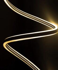 GloboStar® 70492 DOUBLE-SIDED 120°+120° Degree Neon Flex Epistar LED SMD 2835 1m 12W/m 120LED/m 1248lm/m 120°+120° DC 230V Αδιάβροχη IP68 Θερμό Λευκό 3000K Dimmable