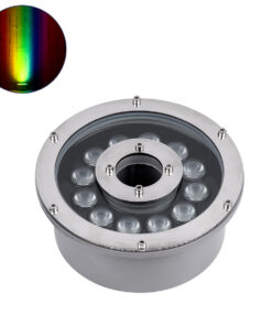 GloboStar® UNDERWATER-FINA 90675 Υποβρύχιο Φωτιστικό Σποτ Ειδικό για Σιντριβάνια LED 9W 945lm 30° DC 24V Αδιάβροχο IP68 Φ16 x Υ8cm Πολύχρωμο RGBW DMX512 – Ανοξείδωτο Ατσάλι – 3 Χρόνια Εγγύηση