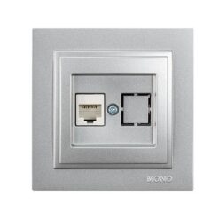 ΠΡΙΖΑ DATA CAT 6 RJ 45 MONH ΑΣΗΜΙ EUROLAMP – 152-10440