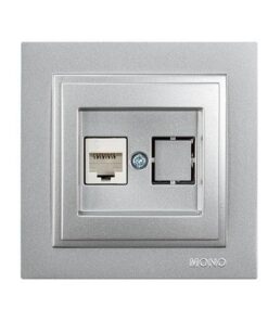 ΠΡΙΖΑ DATA CAT 6 RJ 45 MONH ΑΣΗΜΙ EUROLAMP – 152-10440