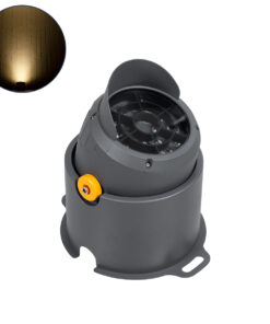 GloboStar® FLOOD-SIMA 90495 Κινούμενος Προβολέας – Σποτ Φωτισμού Wall Washer με Αντιθαμβωτική Γρίλια για Φωτισμό Κτιρίων LED 36W 3240lm 30° DC 24V Αδιάβροχο IP67 Μ21 x Π26 x Υ27cm Θερμό Λευκό 2700K – Γκρι Ανθρακί – 3 Years Warranty