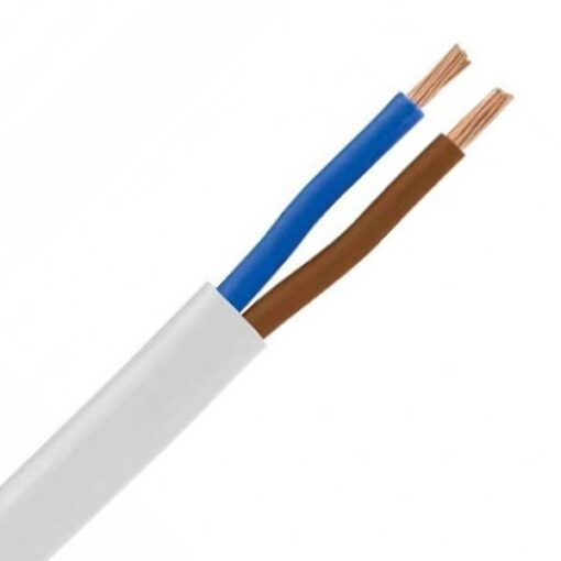 ΚΑΛΩΔΙΟ ΕΥΚΑΜΠΤΟ H05VV-F 2Χ0,75mm² ΛΕΥΚΟ (100m/roll) EUROLAMP – 150-13201