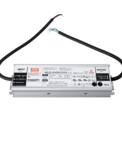 GloboStar® HLG-240H-24A 90793 MEANWELL Αδιάβροχο Ρυθμιζόμενο Μεταλλικό Τροφοδοτικό SELV για Προϊόντα LED 240W 10A – AC 220-240V σε DC 24V – Ρυθμιζόμενο από 22.4VDC έως 25.6VDC – Αδιάβροχο IP65 Μ24.4 x Π6.8 x Υ3.88cm – 3 Years Warranty
