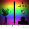 GloboStar® ALIEN-DIVA-BLACK-50-8 ALIEN Design DIVA Μοντέρνο Minimal Nordic Μεταλλικό Φωτιστικό Επιτραπέζιο – Πορτατίφ – Λαμπατέρ Μαύρο LED 8W 800lm με Ασύρματο Χειριστήριο RF & Dimmer IP20 Πολύχρωμο RGB Μ3 x Π1.6 x Υ50cm