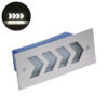 GloboStar® WALLLIGHT-ARINA 90671 Χωνευτό Φωτιστικό Τοίχου LED 6W 690lm 120° DC 24V Αδιάβροχο IP67 Μ17 x Π7 x Υ5.5cm Φυσικό Λευκό 4500K – Ανοξείδωτο Ατσάλι – 3 Years Warranty