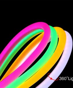 GloboStar® 70591 TUBE 360° Degree Neon Flex Epistar LED SMD 2835 1m 12W/m 120LED/m 1284lm/m 360° DC 230V Αδιάβροχη IP68 Φυσικό Λευκό 4500K Dimmable