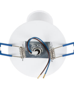 GloboStar® SARA 00848 Μοντέρνο Χωνευτό Φωτιστικό Οροφής / Τοίχου Μονόφωτο 1xE27 Μεταλλικό Λευκό Φ8 x Υ8.5cm