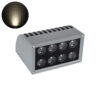 GloboStar® FLOOD-DENA 90486 Επιτοίχιος Προβολέας Wall Washer για Φωτισμό Κτιρίων – Απλίκα & Δαπέδου LED 16W 1520lm 5° DC 24V Αδιάβροχο IP67 Μ15.5 x Π13 x Υ9.1cm Φυσικό Λευκό 4500K – Γκρι Ανθρακί – 3 Years Warranty