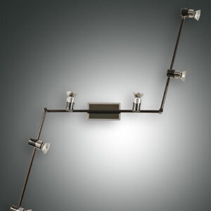 Σποτ  Fabas Luce Alice 6X GU10 Μαύρο Χρώμιο     – 2554-86-172