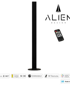 GloboStar® ALIEN-DIVA-BLACK-50-3 ALIEN Design DIVA Μοντέρνο Minimal Nordic Μεταλλικό Φωτιστικό Επιτραπέζιο – Πορτατίφ – Λαμπατέρ Μαύρο LED 8W 960lm με Ασύρματο Χειριστήριο RF & Dimmer IP20 Θερμό Λευκό 3000K Μ3 x Π1.6 x Υ50cm
