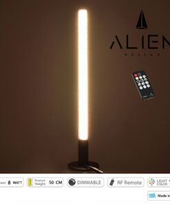 GloboStar® ALIEN-DIVA-BLACK-50-3 ALIEN Design DIVA Μοντέρνο Minimal Nordic Μεταλλικό Φωτιστικό Επιτραπέζιο – Πορτατίφ – Λαμπατέρ Μαύρο LED 8W 960lm με Ασύρματο Χειριστήριο RF & Dimmer IP20 Θερμό Λευκό 3000K Μ3 x Π1.6 x Υ50cm