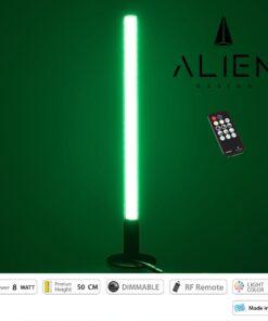 GloboStar® ALIEN-DIVA-BLACK-50-5 ALIEN Design DIVA Μοντέρνο Minimal Nordic Μεταλλικό Φωτιστικό Επιτραπέζιο – Πορτατίφ – Λαμπατέρ Μαύρο LED 8W 800lm με Ασύρματο Χειριστήριο RF & Dimmer IP20 Πράσινο Μ3 x Π1.6 x Υ50cm