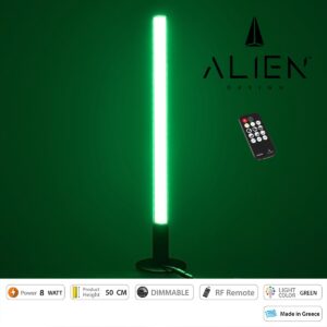 GloboStar® ALIEN-DIVA-BLACK-50-5 ALIEN Design DIVA Μοντέρνο Minimal Nordic Μεταλλικό Φωτιστικό Επιτραπέζιο – Πορτατίφ – Λαμπατέρ Μαύρο LED 8W 800lm με Ασύρματο Χειριστήριο RF & Dimmer IP20 Πράσινο Μ3 x Π1.6 x Υ50cm