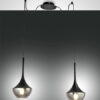Κρεμαστό Φωτιστικό   Fabas Luce Apollo 2X E27 Μαύρο     – 3623-42-101