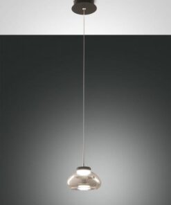 Κρεμαστό Φωτιστικό   Fabas Luce Arabella LED 8W  Φιμέ Dimmable  750lm Θερμό 3000K – 3547-40-126