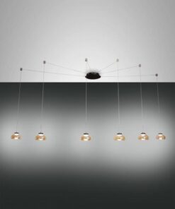 Κρεμαστό Φωτιστικό   Fabas Luce Arabella LED 48W  Μελί Dimmable  4530lm Θερμό 3000K – 3547-46-125