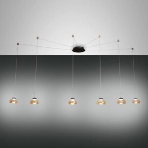Κρεμαστό Φωτιστικό   Fabas Luce Arabella LED 48W  Μελί Dimmable  4530lm Θερμό 3000K – 3547-46-125
