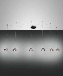 Κρεμαστό Φωτιστικό   Fabas Luce Arabella LED 48W  Φιμέ Dimmable  4530lm Θερμό 3000K – 3547-46-126