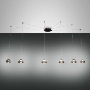 Κρεμαστό Φωτιστικό   Fabas Luce Arabella LED 48W  Φιμέ Dimmable  4530lm Θερμό 3000K – 3547-46-126