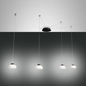 Κρεμαστό Φωτιστικό   Fabas Luce Arabella LED 32W  Λευκό Dimmable  3020lm Θερμό 3000K – 3547-49-102