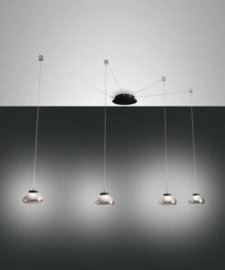 Κρεμαστό Φωτιστικό   Fabas Luce Arabella LED 32W  Φιμέ Dimmable  3020lm Θερμό 3000K – 3547-49-126