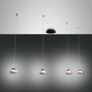 Κρεμαστό Φωτιστικό   Fabas Luce Arabella LED 32W  Φιμέ Dimmable  3020lm Θερμό 3000K – 3547-49-126