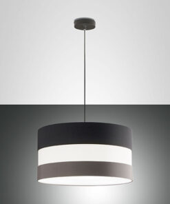 Κρεμαστό Φωτιστικό   Fabas Luce Arona 3X E27 Σκούρο Γκρι     – 3698-45-360