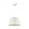 GloboStar® TRIANGLE 204-0089 Μοντέρνο Κρεμαστό Φωτιστικό Kαπέλο Μονόφωτο 1 x E27 IP20 Λευκό Ύφασμα – Μ37 x Π37 x Υ70cm