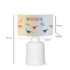 GloboStar® DINO 204-0028 Παιδικό Eπιτραπέζιο Φωτιστικό Φιγούρα Μονόφωτο 1 x E27 IP20 Λευκό Ύφασμα – Μ24 x Π24 x Υ32cm