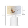 GloboStar® MOON 204-0023 Παιδικό Eπιτραπέζιο Φωτιστικό Φιγούρα Μονόφωτο 1 x E27 IP20 Λευκό Ύφασμα – Μ24 x Π24 x Υ32cm