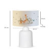 GloboStar® GIRAFFE 204-0026 Παιδικό Eπιτραπέζιο Φωτιστικό Φιγούρα Μονόφωτο 1 x E27 IP20 Λευκό Ύφασμα – Μ24 x Π24 x Υ32cm