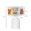 GloboStar® OWL 204-0024 Παιδικό Eπιτραπέζιο Φωτιστικό Φιγούρα Μονόφωτο 1 x E27 IP20 Λευκό & Πορτοκαλί Ύφασμα – Μ24 x Π24 x Υ32cm