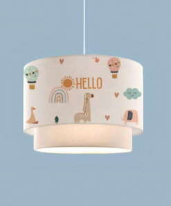 GloboStar® BALLOON 204-0004 Παιδικό Κρεμαστό Φωτιστικό Φιγούρα Μονόφωτο 1 x E27 IP20 Λευκό Ύφασμα – Μ30 x Π30 x Υ70cm